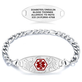 Pure Titanium Figaro Medical Alert Bracelet Pure Titanium Figaro Medical Alert Bracelet 10703 69.99 $ physical Featured Products Divoti New Divoti Inc.