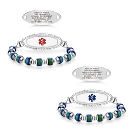 Color Changing Mood Beaded Medical ID Bracelet