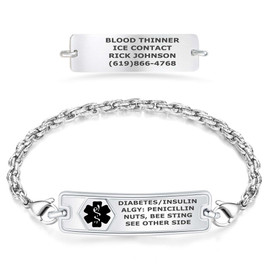 Rect Classic and Rope Chain Medical ID Bracelet Rect Classic and Rope Chain Medical ID Bracelet 11512 42.9 $ physical Medical Bracelets Divoti New Divoti Inc.