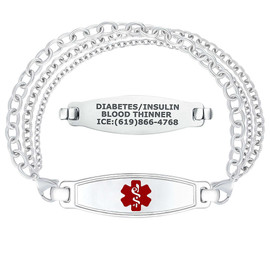 Elegant Contempo Medical ID Bracelet w/Tri-Strand Chain - Color/Size Elegant Contempo Medical ID Bracelet w/Tri-Strand Chain - Color/Size 12704 37.99 $ physical Medical Bracelets Divoti New Divoti Inc.