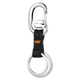 Dual Locking Carabiner Key Leash with Double Key Rings