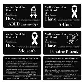 Custom Medical Alert Card for Medical Conditions – Emergency ID