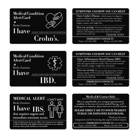 Divoti Custom Medical Restroom Pass for IBS, IBD & Crohn's | Engraved Aluminum ID