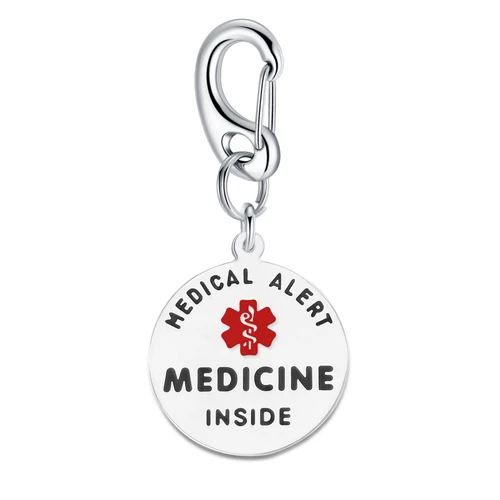 Medicine Inside medical alert bag tag