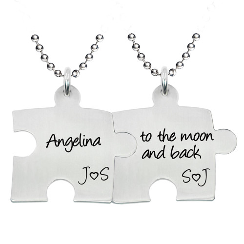 Puzzl Personalized Necklace Pair