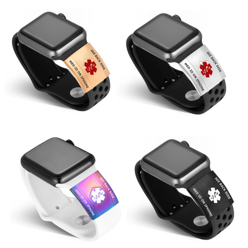 Engraved Apple Watch Medical Alert ID Slide