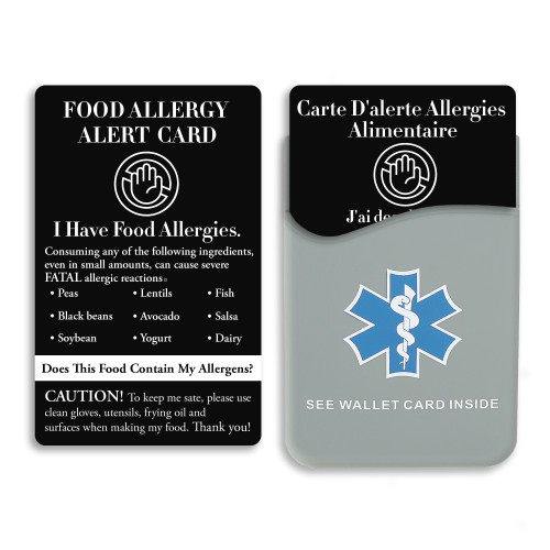 Custom Bilingual Food Allergy Alert Card | Personalized Medical ID for International Travel Safety