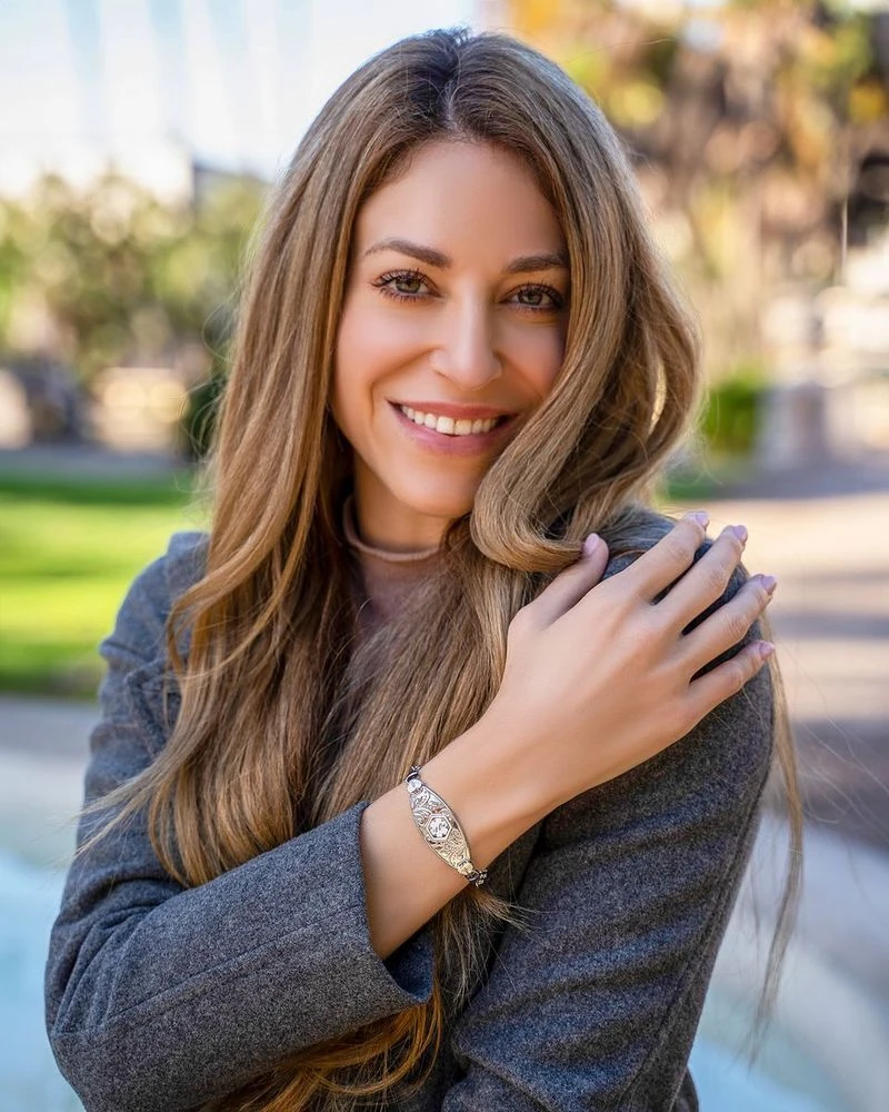 Classic Filigree Heart Link Medical ID Bracelet being worn