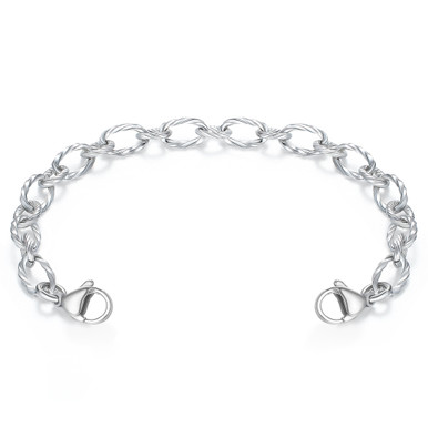 Medical ID Replacement Chain -Interchangeable Ridged Stainless