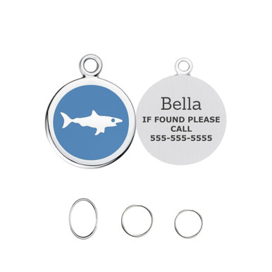 Divoti Deep Custom Laser Engraved Stainless Steel Star Moon Cat Tags w/Quick Clip only or Cat Tag & Necklace Combo up to 4 Lines of 20-Character Text. 