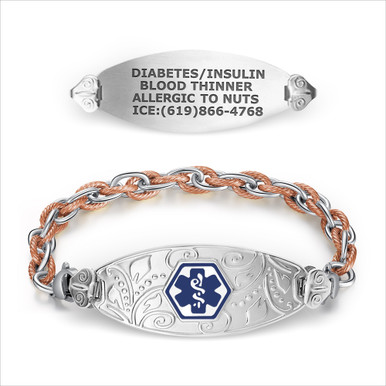 Gold/silver Chain | Emergency Medical Bracelets