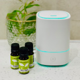 A beautiful ultrasonic essential oil diffuser to grace your home or office. This diffuser will diffuse essential oil into a very fine mist. You can create the perfect atmosphere to calm, cleanse or replenish your environment, depending on the essential oils you choose. Suitable for small to medium rooms. A beautiful gift too. 