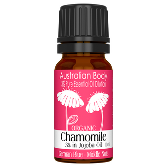 CHAMOMILE GERMAN BLUE ORGANIC 3% PURE ESSENTIAL OIL DILUTION IN JOJOBA