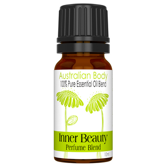 INNER BEAUTY 100% PURE ESSENTIAL OIL BLEND - ROSE GERANIUM, PALMAROSA, YLANG YLANG & PERU BALSAM