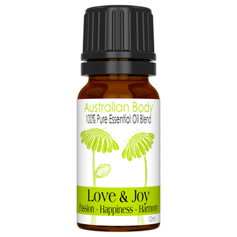 LOVE & JOY 100% PURE ESSENTIAL OIL BLEND - BERGAMOT, ORANGE, LIME, PATCHOULI, ROSE GERANIUM