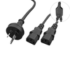 Hypertec Cable Power Y Split 2X IEC F BLACK 2M  (H3PIECBKYF-1)