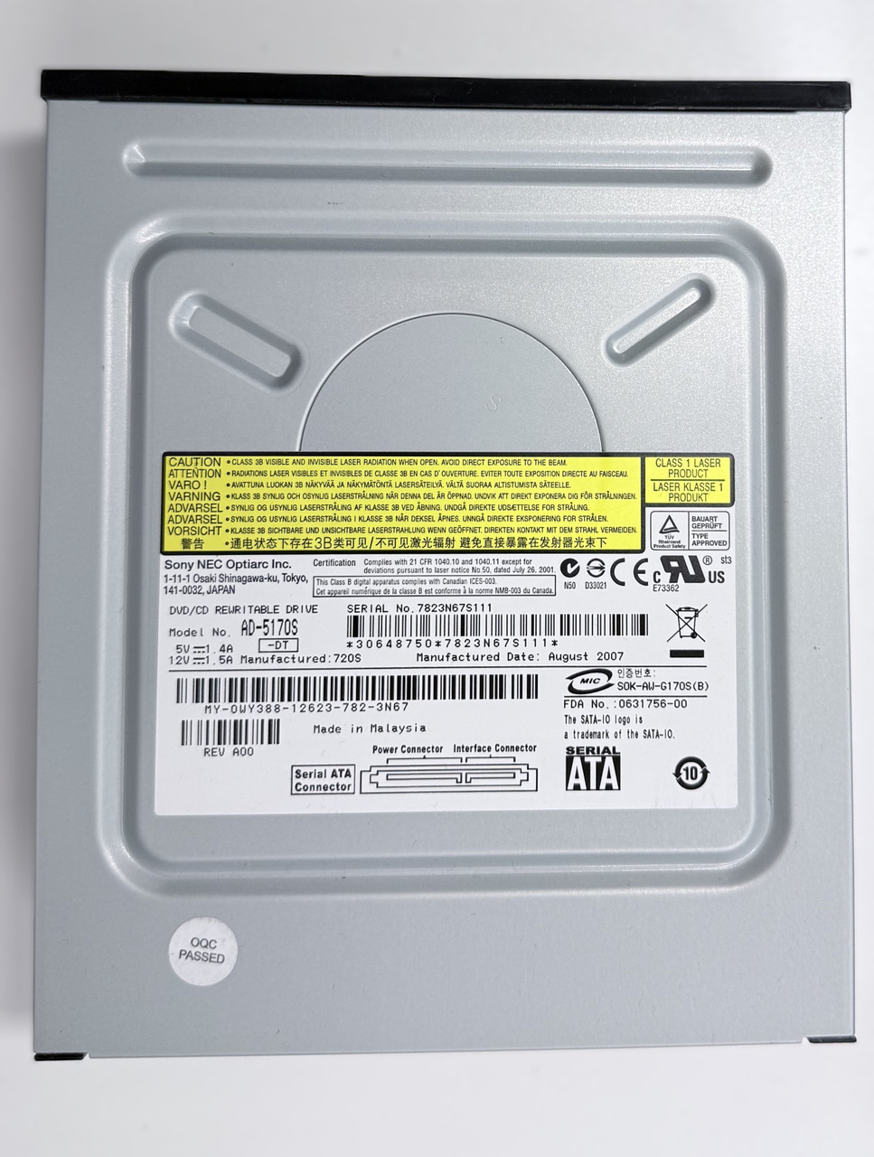 Sony Optiarc AD-5170S Super Multi DVD Rewriter