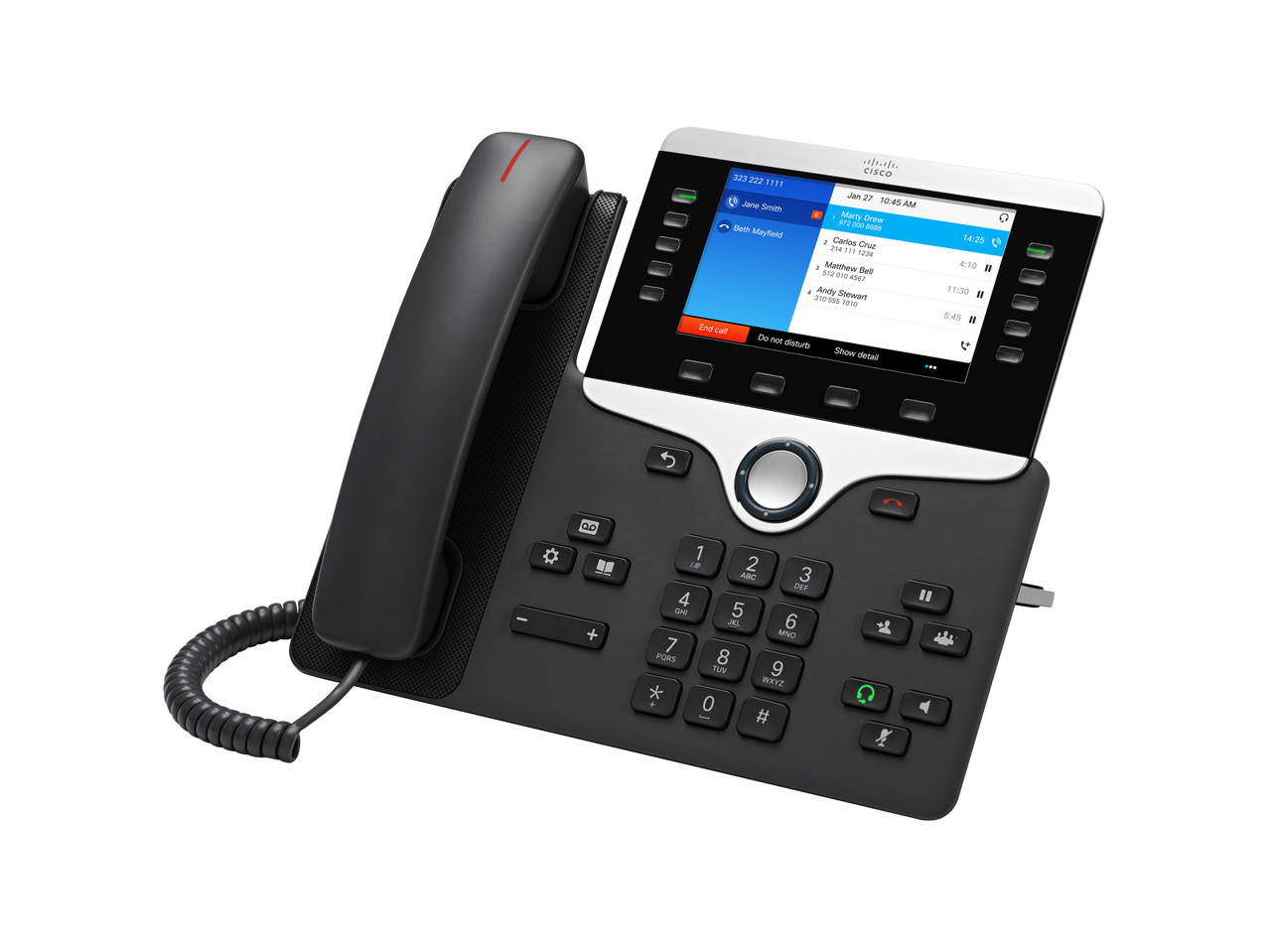 Cisco IP Phone 8841 CP-8841-K9 VoIP 5-Line Gigabit Business Phone PoE Grade A