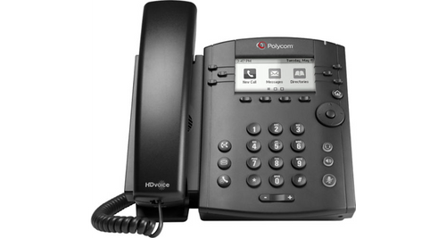 Polycom VVX 300 Gigabit PoE 6-line IP Phone - Black