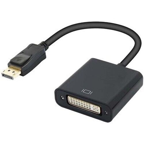 DVI Female to DisplayPort Male Cable Adapter Black