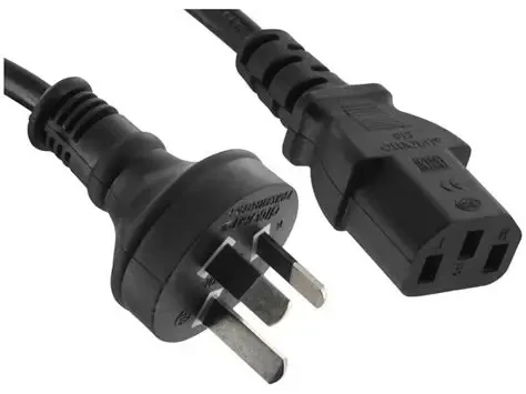 Monitor Power Cable to IEC C13 female socket 1.8m Black