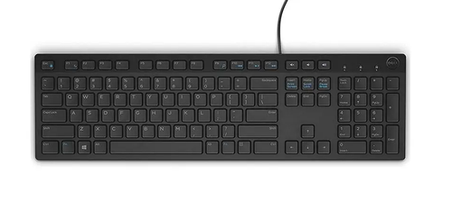 Dell USB Wired Black Keyboard KB216 USED NO FEET