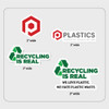 Plastics Industry Association & Recycling is Real  - 4-Sticker Assortment Pack