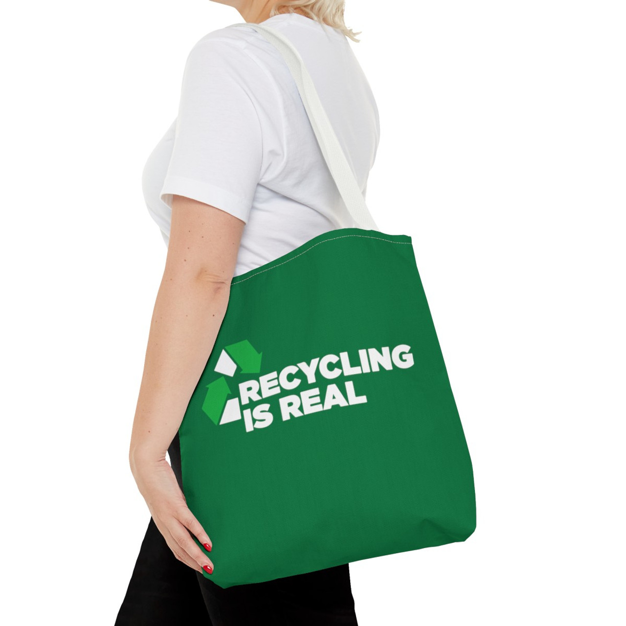 Recycling is Real - Polyester 16"x16" Tote Bag