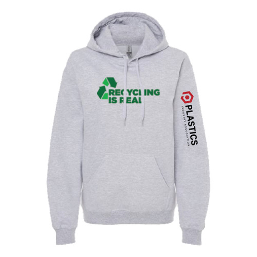 Recycling is Real - Unisex Sorts Gray Pullover Hood Sweatshirt Recycling is Real - Unisex Sorts Gray Pullover Hood Sweatshirt
