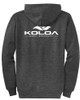 Dark Heather Grey back / White logo Dark Heather Grey back / White logo