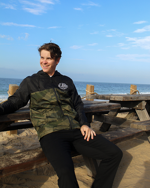 Koloa Thruster Water Resistant Windbreaker- Black/ Camo