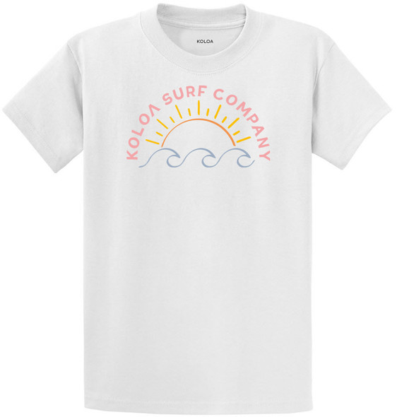 White Koloa Sun & Waves Youth T-Shirt