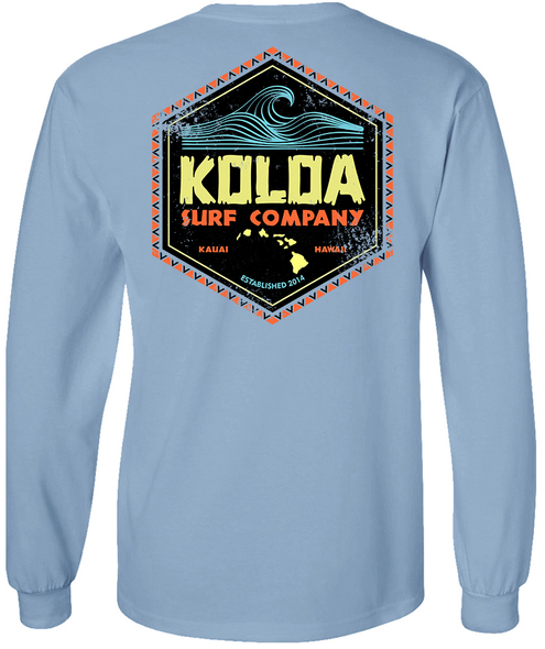 Koloa Tides Long Sleeve T-Shirt- Stonewashed Blue Koloa Tides Long Sleeve T-Shirt- Stonewashed Blue