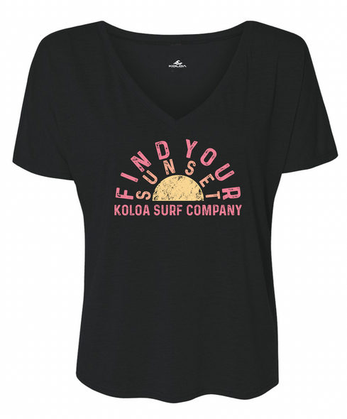 Koloa Golden Hour Slouchy V-Neck Tee