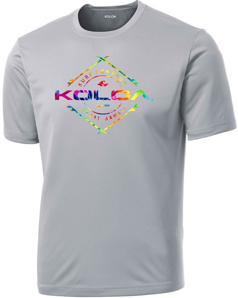 Koloa Tie-Dye Diamond Boards Moisture Wicking Tee Koloa Tie-Dye Diamond Boards Moisture Wicking Tee