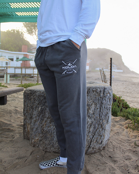 Koloa X Boards Fleece Sweatpants- Pigment Black Koloa X Boards Fleece Sweatpants- Pigment Black