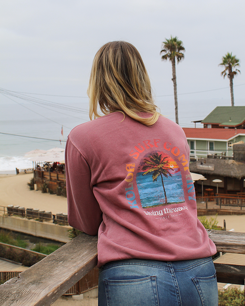 Koloa Paradise Sweatshirt- Pigment Maroon
