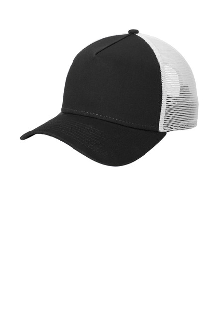 New Era® Snapback Black with White Mesh Trucker Cap