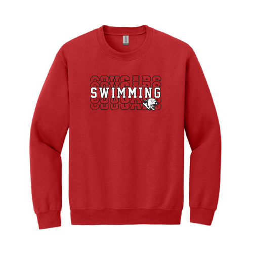 Cherry Hill East Swim Team - Red Unisex Heavy Blend Crewneck