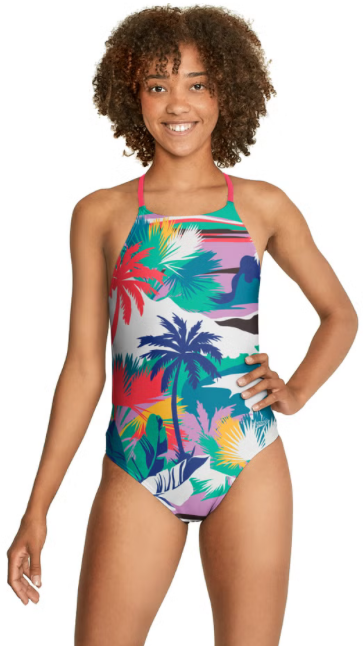 Speedo Women's Printed Tie Back One Piece
