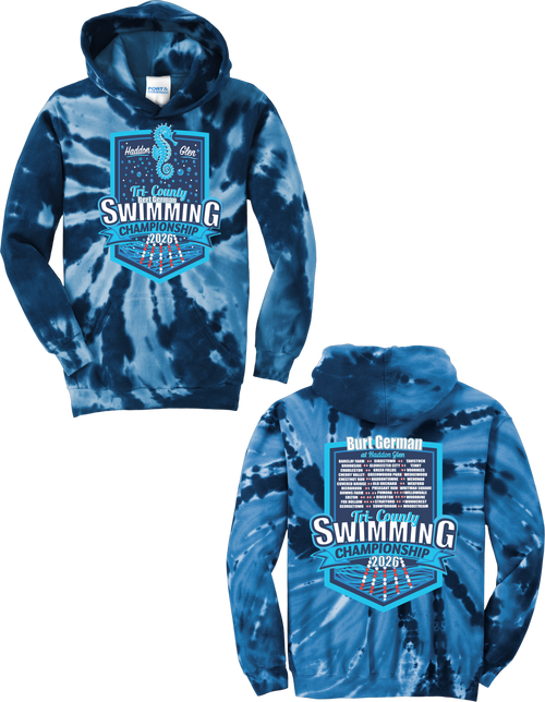 Tri-County 2026 Youth Tie-Dye Hoodie - Ocean