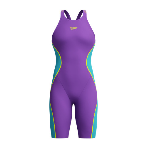 Speedo Fastskin LZR Pure Intent 2.0 Closedback Kneeskin - GALAXY GRAPE/MAYAN BLUE/HYPER YELLOW