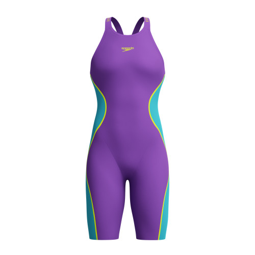 Speedo Fastskin LZR Pure Intent 2.0 Openback Kneeskin - GRAPE/MAYAN BLUE/HYPER YELLOW