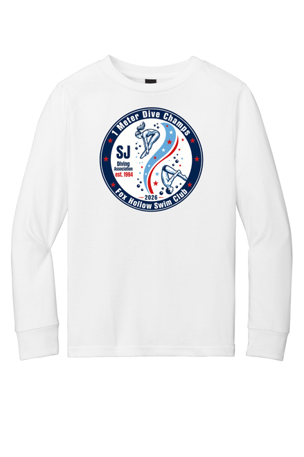 1 Meter Dive Champs Tri Blend Long Sleeve Shirt - Youth