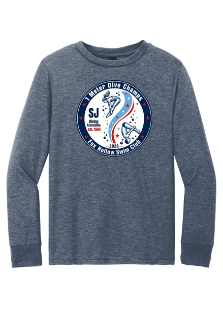 1 Meter Dive Champs Tri Blend Long Sleeve Shirt - Youth