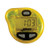 FINIS Tempo Trainer Pro in bright yellow with digital screen and control buttons, designed to help swimmers maintain stroke rate and pacing in training.