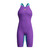Speedo Fastskin LZR Pure Valor 2.0 Printed Openback Kneeskin - GALAXY GRAPE/MAYAN BLUE