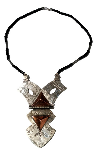  Handcrafted African Tuareg Berber Necklace Niger Ethnic Tribal Jewelry JN32T/I5-2LZV-F62Z