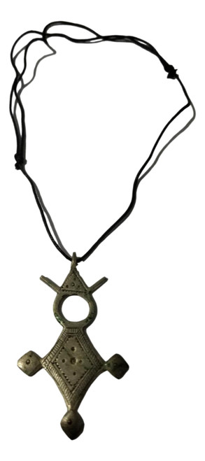 Handcrafted African Tuareg Berber Cross Pendant Niger Ethnic Tribal Jewelry 16ENA54
