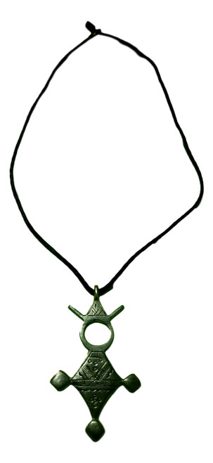 Handcrafted African Tuareg Berber Cross Necklace Niger Ethnic Tribal Jewelry A8-UJYE-3QM0 